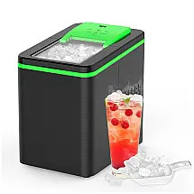Máquina de Gelo Automática Portátil VECYS 12kg/24h, 110V, Preta - Produção Rápida e Prática