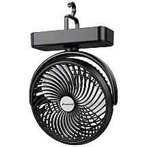 Ventilador de Mesa Portátil 3 Velocidades Ajustáveis, 110v, AMACOOL, Preto