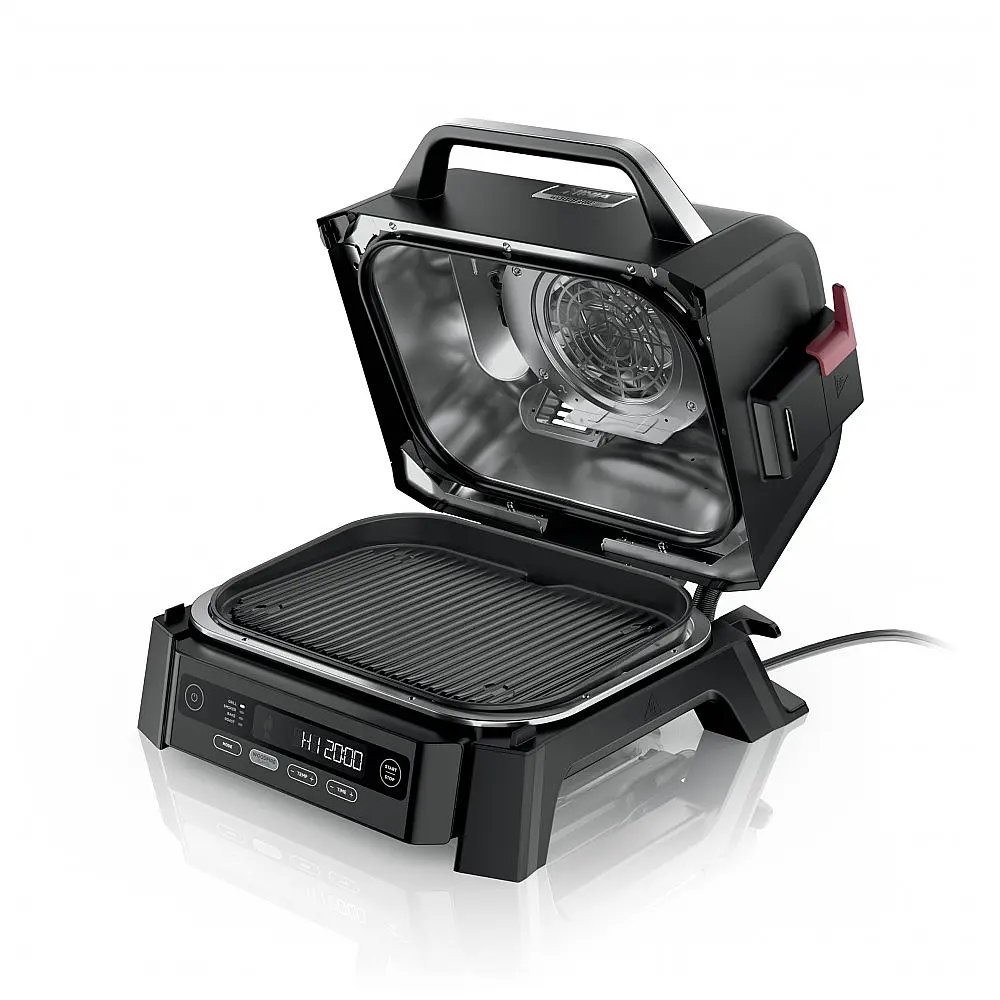 Grill Ninja OG301 Woodfire 4-em-1 Defumador Elétrico Externo Air Fryer 120V