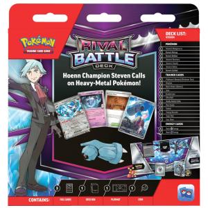 Pokémon TCG Rival Battle Deck Marnie ou Steven – Baralho Completo para Duelo Rápido