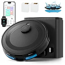 Robô Aspirador Lefant M2 Plus Preto LiDAR 6000Pa Esvazia Sozinho 75 Dias 3 em 1
