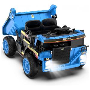 Caminhão Elétrico Infantil com Controle Remoto e Caçamba, 12V, ANPABO, Azul