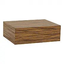 Umidor Desktop Supreme Madeira Zebrawood 40-75 Charutos com Higrômetro