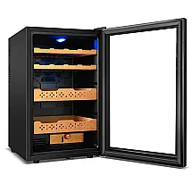 Humidor Elétrico para Charutos Tylza Preto 70L com Controle de Temperatura e Umidade 115V
