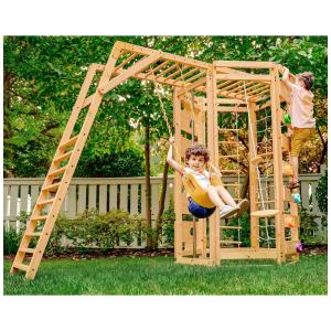 Centro de Atividades ao Ar Livre Avenlur Hawthorn 9 em 1: Balanço, Parede de Escalada, Barras de Macaco - Idades 3 a 11 - Construção em