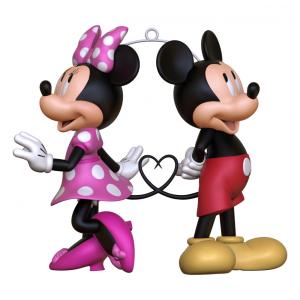 Enfeite de Natal Hallmark Keepsake, Disney Mickey e Minnie Um Conto de União, Presente para Fãs da Disney