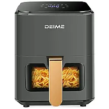 Fritadeira Elétrica AirFryer 4.2L com Painel Digital e 7 Predefinições, 110V 1200W, DEIME, Preta