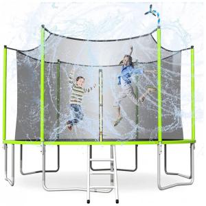 Tatub Cama Elastica Infantil com Diâmetro e Cesta de Basquete para até 150 kg, Verde