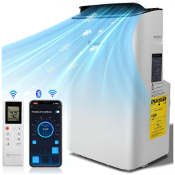 Ar Condicionado Portátil 12000 BTU 4 em 1 Cobre 51 m2 com Controle Remoto, 110V, AIGOSTAR, Branco