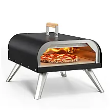 Forno de Pizza WOOCIT SM-W2512 30 cm Multicombustível Externo Pedra Refratária Alta Temperatura 382°C Portátil