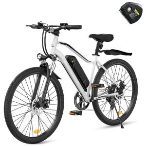 Bicicleta Elétrica Wawscote 500W com Pico de 1000W, 7 Marchas, Até 32km/h, Autonomia de até 88km, Amortecedor, Pneus Gordos 26 x 20