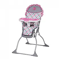 Cadeira de Alimentação Disney Simple Fold Plus Rosa Minnie Dobrável 6 Meses a 22,7 kg