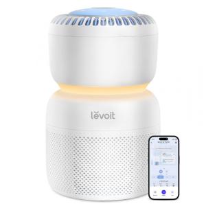 Purificador de Ar LEVOIT para Bebê com Máquina de Som Relaxante e Luz Noturna, Filtro HEPA e Monitor de Qualidade do Ar, Elimina Partículas