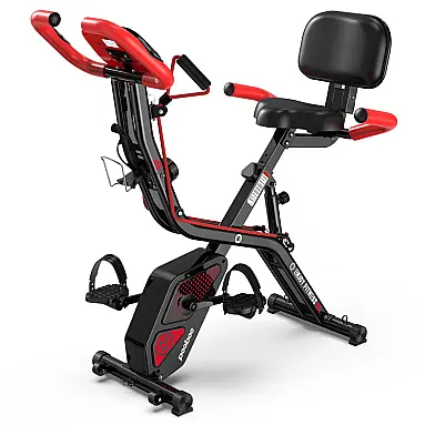 Bicicleta de exercício dobrável. Máquina