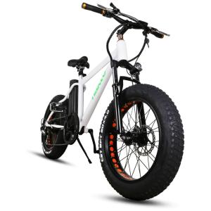 NAKTO Bicicleta Elétrica Motorizada 2 Velocidades, 300W, Branca
