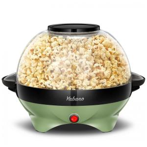 Máquina de Pipoca Yabano, Popper de Pipoca de 6 litros, Placa Antiaderente, Agitação Elétrica com Tecnologia QuickHeat, Alças de Toque Frio