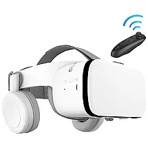 Óculos VR Realidade Virtual 3D com Fone de Ouvido e Controle, AYANGRISE, Branco