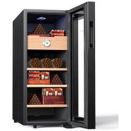 Umidor para Charutos com Controle de Temperatura e Prateleiras de Cedro Espanhol, Presente de Luxo para Homens - Até 250 Charutos,KINGCHII