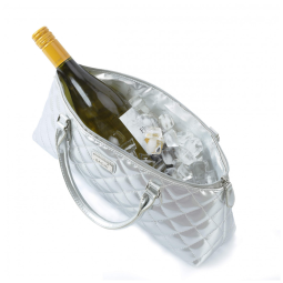 Bolsa Térmica Para Transporte de Vinhos Sachi até 1 Garrafa, Prata