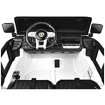 Carro, Carrinho Elétrico 1 Assento 12V, com Luzes de LED e Controle Remoto, JOYWHALE, Branco