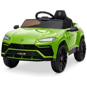 Kidzone Carro, Carrinho Lamborghini Urus Elétrico Infantil a Bateria 12V 1 Assento com 3 Velocidades Luz LED e Suspensão de Mola, Verde