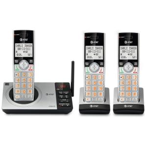 Telefone sem Fio com Sistema de Atendimento Digital, 3 Unidades, ATT CL82307, Prateado