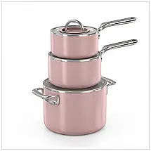 Ninja NeverQuit 6-Piece Ceramic Cookware Set. Chai Pink. CQ19006PK2 Chai Pink 6-piece
