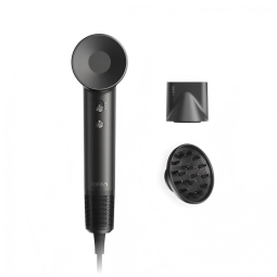 Secador de Cabelo Laifen Swift com Difusor, Motor sem Escova de 110.000 RPM, Secagem Rápida, Baixo Ruído, Bocal Magnético, Preto Fosco