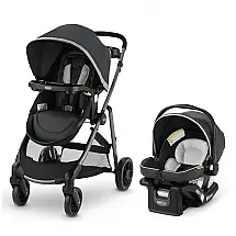 Sistema de Viagem Graco Modes Element LX Preto 3-em-1 Carrinho e Cadeirinha SnugRide Lite LX 1,8 a 15,9 kg