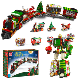 Kit de Construção Brinquedos Infantis de Natal com 1522 Peças para Crianças, Mould King, Vermelho