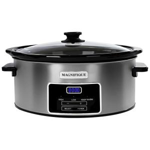 ZingCook Panela Elétrica 6L Programável com Painel Digital, Aço Inox, 110V