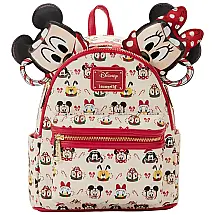 Mochila Escolar Infantil Loungefly Disney Turma do Mickey Mouse com Tiara da Minnie para Crianças a Partir de 5 Anos