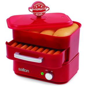 Cozedor de Salsichas a Vapor Pronto em 5 Minutos, 110V Salton HD1905, Vermelho