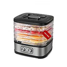 Desidratador de Alimentos Commercial Chef Preto e Inox 5 Bandejas com Altura Ajustável 240V