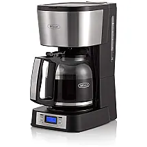 Cafeteira Elétrica Programável com Tela LCD e Aço Inoxidável, 110v, BELLA 14755, Preto