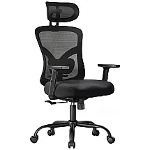 Cadeira de Escritório Ergonômica Giratória e Ajustável com Apoio 3D, NOBLEWELL NWOC1, Preto
