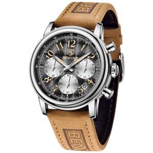BENYAR 5190RLEBLA Relógio Masculino Analógico Quartzo, Couro
