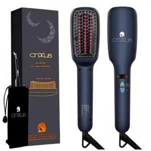 Escova Alisadora Seca e Modela com tela LCD e Desligamento Automático, 110v, CNXUS MPP, Azul