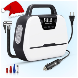 Compressor de Ar Elétrico, 150PSI, 12V, 120W, Automático, com Lanterna, GREAVAL, Branco