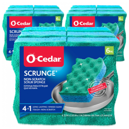 Kit Esponja de Limpeza Esfoliante Multiuso Resistente ao Odor, 18 Un, O Cedar