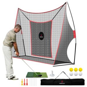 Rede de Treino para Golfe de 3m x 2,1m, Inlcui Alvo de Alto Impacto para Tacadas de Chipping e Bolsa de Transporte para Ambientes Internos