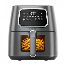 Fritadeira Elétrica Air Fryer Kitchen Elite Cinza 5,2L Digital 7 em 1 1500W 110V