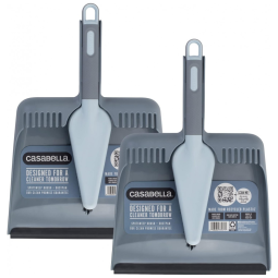 Kit Pá de Lixo e Escova Portátil 2 UN Casabella Cinza
