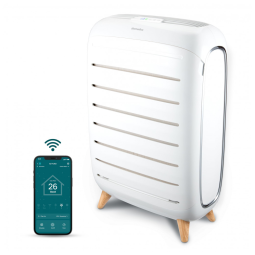 Purificador de ar inteligente com filtragem HEPA verdadeira e tecnologia UV C para salas extragrandes Homedics