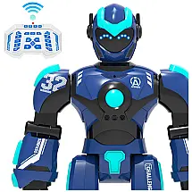 Robô Programável Inteligente STEMTRON com Controle Remoto e Detecção de Gestos para Crianças Acima de 3 Anos, Azul