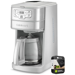 Cafeteira Automática em Aço Inoxidável para 12 Xícaras com Desligamento Automático e Autolimpeza, 110V 1800W, Cuisinart, Prata