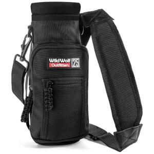 Wild Wolf Bolsa Térmica para Garrafa 1L com Alça para Transporte e Bolsos, Garrafa não incluída, Azul