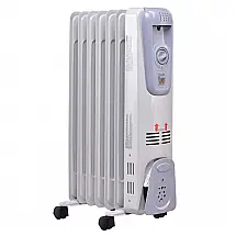 Aquecedor Elétrico a Óleo com 3 Modos, Proteção Contra Superaquecimento e Silencioso, 1500W 110V, GOFLAME, Branco