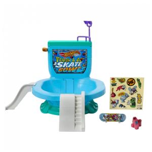 Pista de Brinquedo Set Bowl de Vaso com 1 Skate e 1 Par de Tênis Removível, Para Crianças a Partir de 5 Anos, Hot Wheels Skate