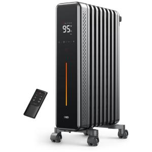 Aquecedor Elétrico de Radiador com Controle Remoto, 4 Modos, Proteção Contra Superaquecimento e Temporizador, 110V 1500W, Dreo, Preto